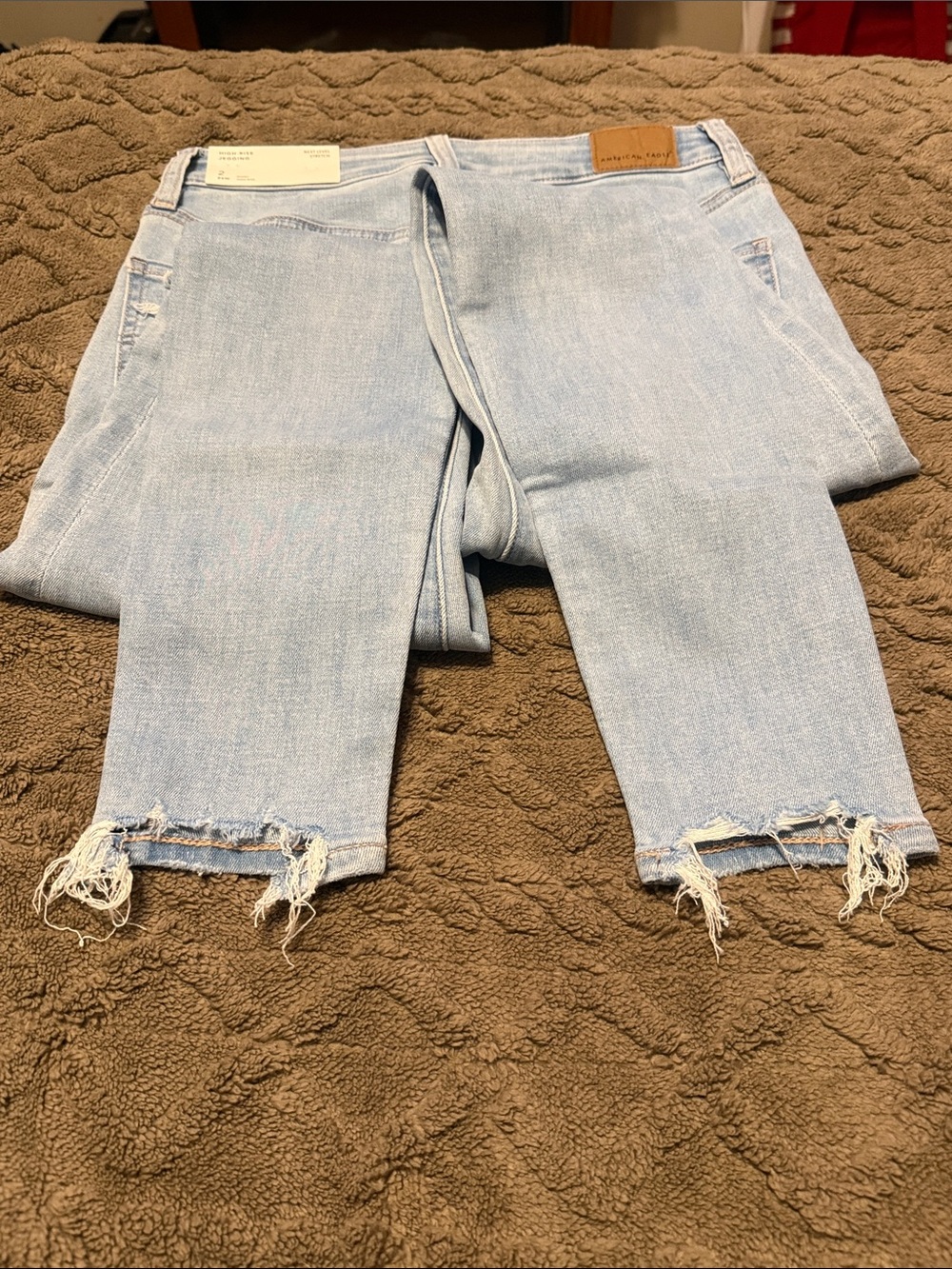 American Eagle Outfitters Light Blue Cropped Skinny Jeans - Picture 8 of 9